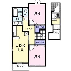 ヴィラ　アンソレイエⅠの物件間取画像